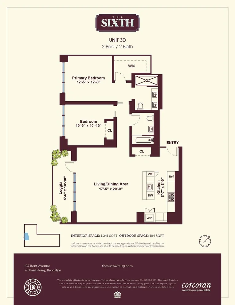 Unit for sale at 127 KENT Avenue, Brooklyn, NY 11249
