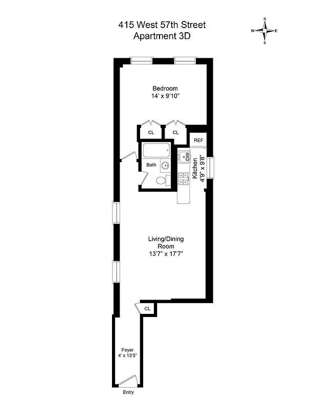 Unit for sale at 415 W 57TH Street, Manhattan, NY 10019