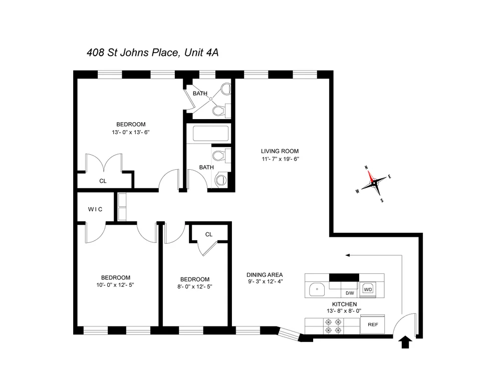 Unit for sale at 408 ST JOHNS Place, Brooklyn, NY 11238
