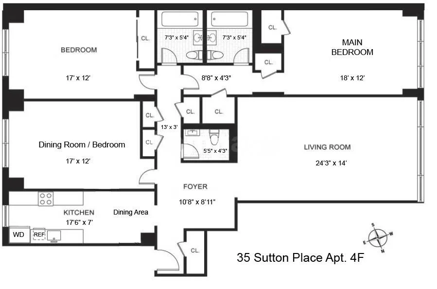 Unit for sale at 35 Sutton Place, Manhattan, NY 10022