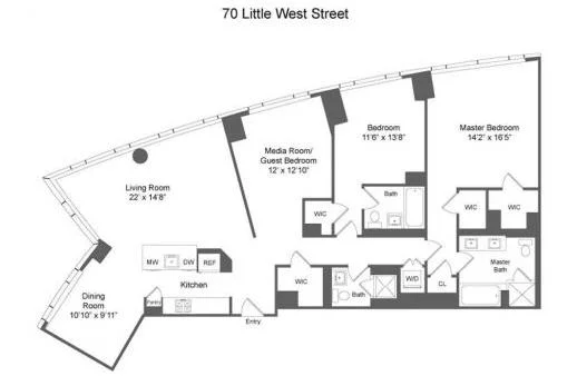 Unit for sale at 70 Little West Street, Manhattan, NY 10004