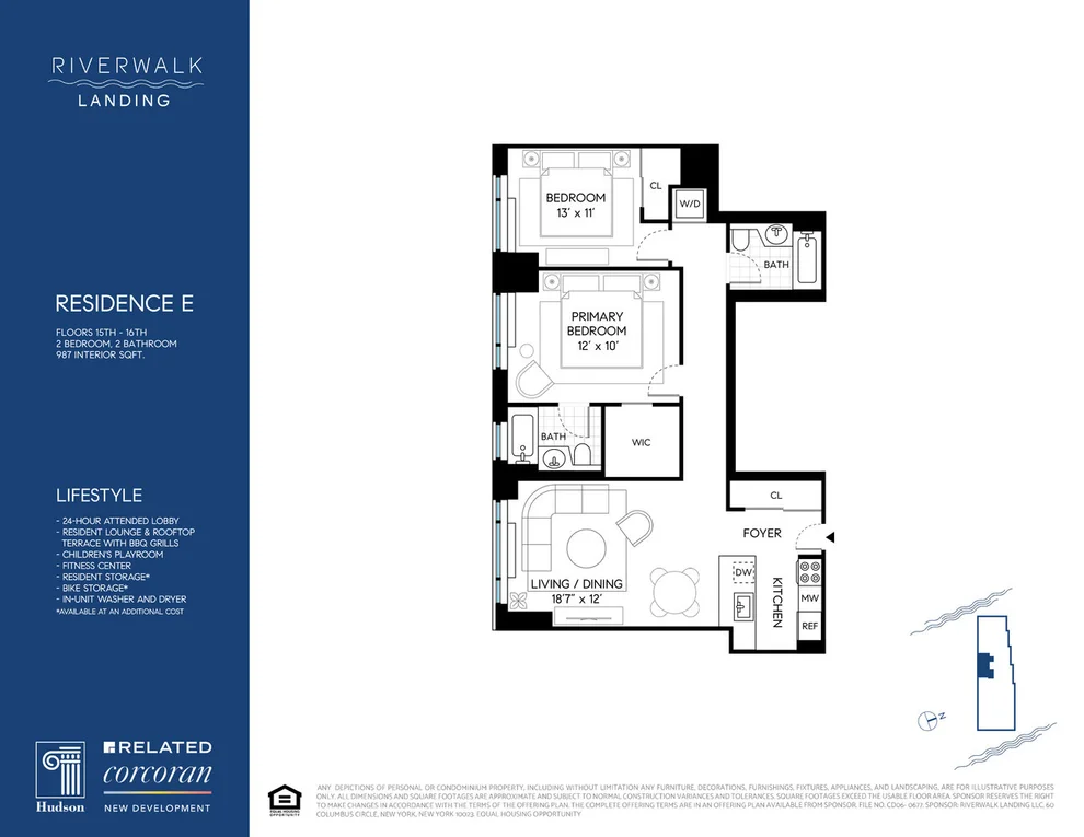 Unit for sale at 425 MAIN Street, Manhattan, NY 10044