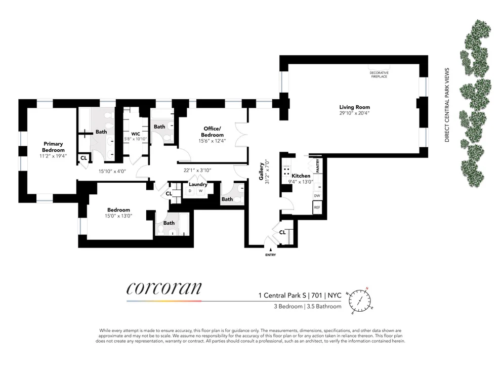 Unit for sale at 1 CENTRAL Park S, Manhattan, NY 10019