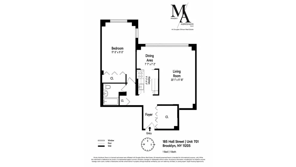 Unit for sale at 185 HALL Street, Brooklyn, NY 11205