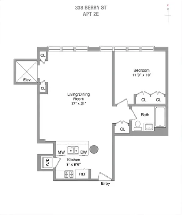 Unit for sale at 338 Berry Street, Brooklyn, NY 11249
