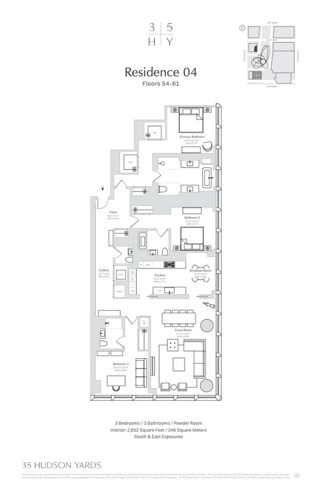 Unit for sale at 35 HUDSON YARDS, Manhattan, NY 10001