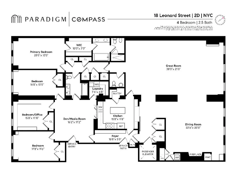 Unit for sale at 18 Leonard Street, Manhattan, NY 10013
