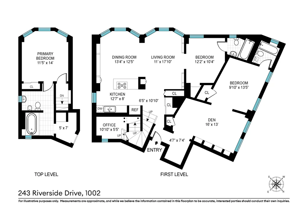 Unit for sale at 243 RIVERSIDE Drive, Manhattan, NY 10025