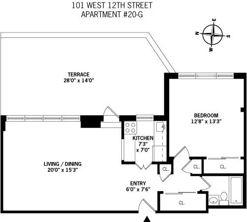 Unit for sale at 101 W 12th Street, Manhattan, NY 10011