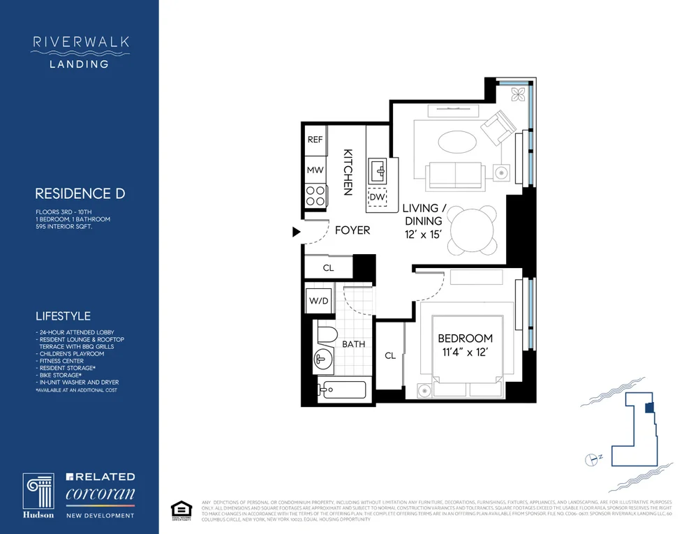 Unit for sale at 425 MAIN Street, Manhattan, NY 10044