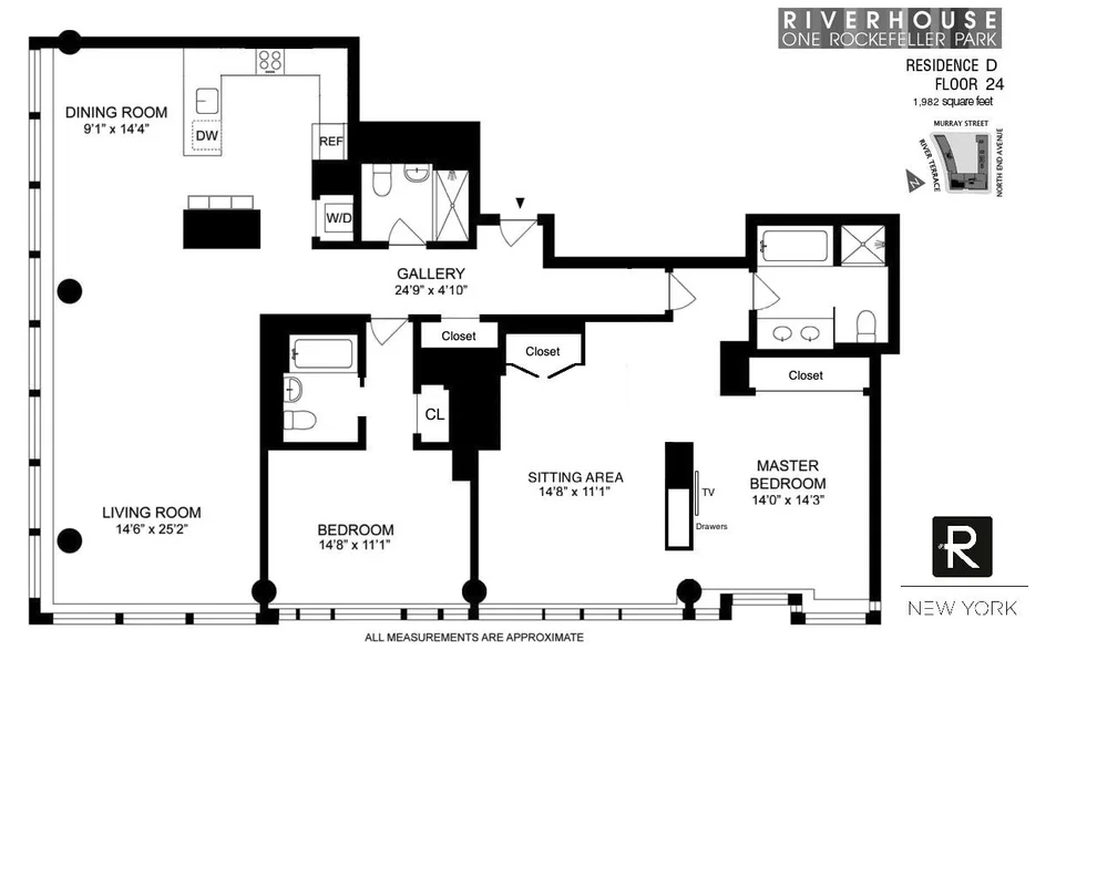 Unit for sale at 2 River Terrace, Manhattan, NY 10282