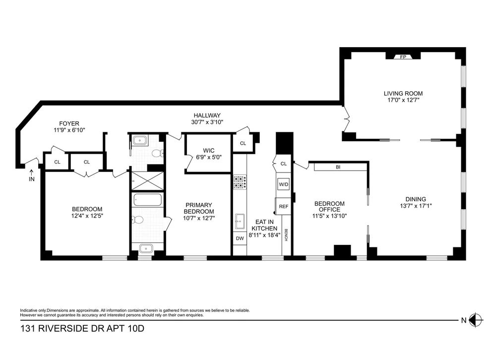 Unit for sale at 131 RIVERSIDE Drive, Manhattan, NY 10024