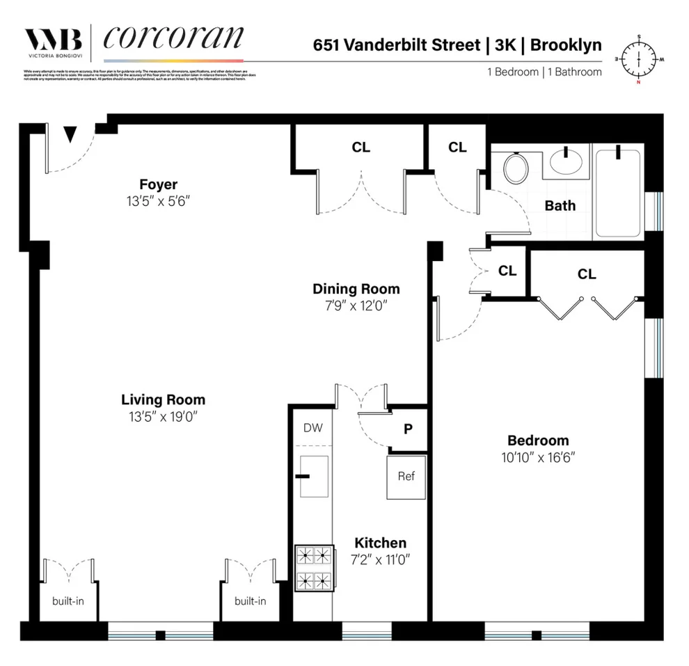 Unit for sale at 651 VANDERBILT Street, Brooklyn, NY 11218