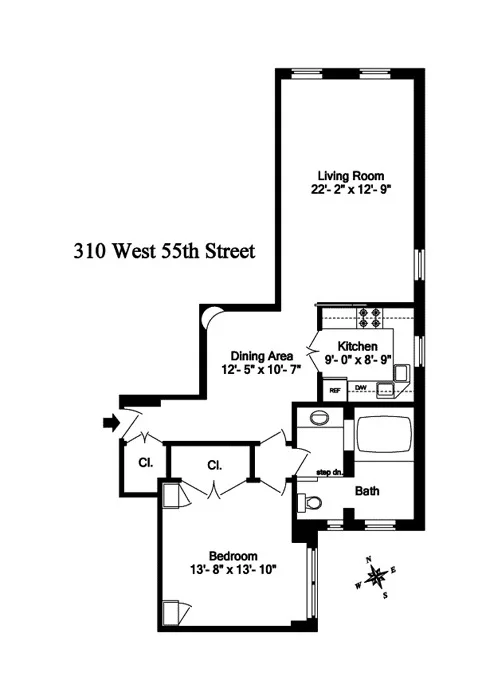 Unit for sale at 310 W 55TH Street, Manhattan, NY 10019