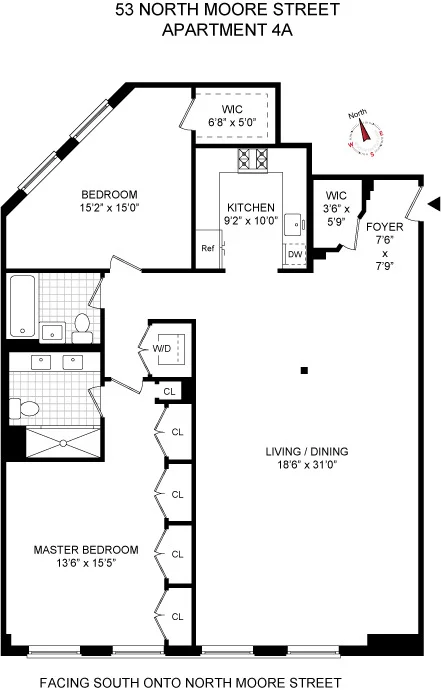 Unit for sale at 53 N MOORE Street, Manhattan, NY 10013