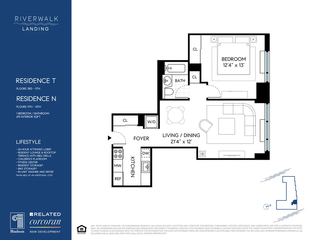 Unit for sale at 425 MAIN Street, Manhattan, NY 10044