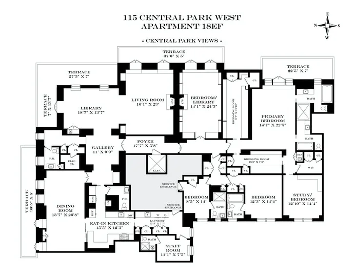 Unit for sale at 115 CENTRAL Park W, Manhattan, NY 10023