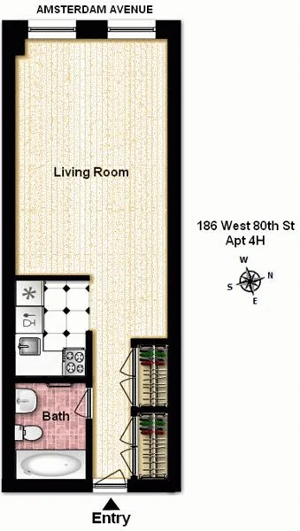 Unit for sale at 186 W 80th Street, Manhattan, NY 10024
