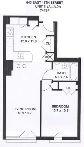 Unit for sale at 643 E 11th Street, Manhattan, NY 10009