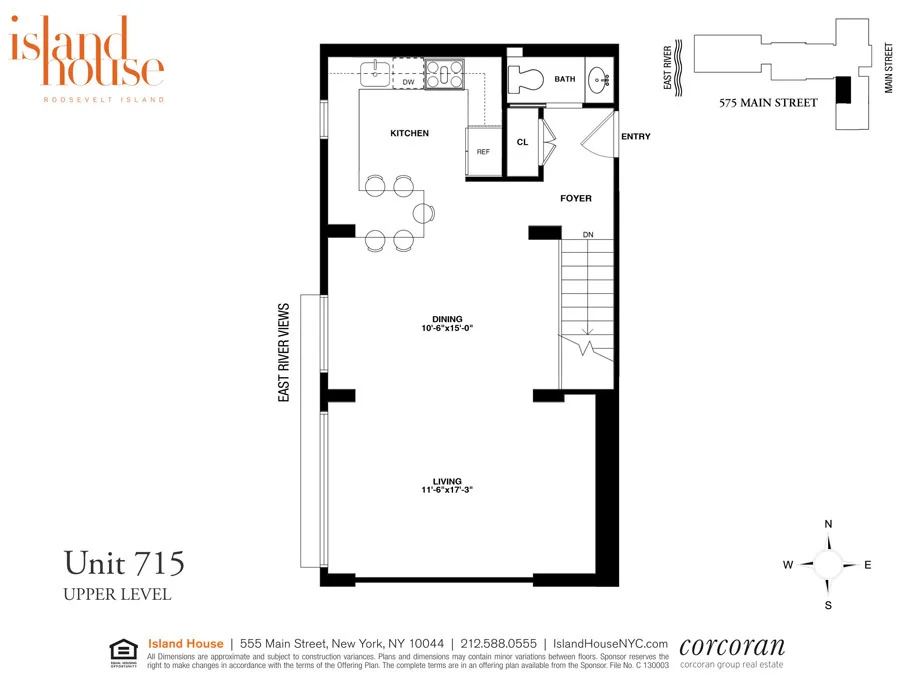 Unit for sale at 575 Main Street, Manhattan, NY 10044