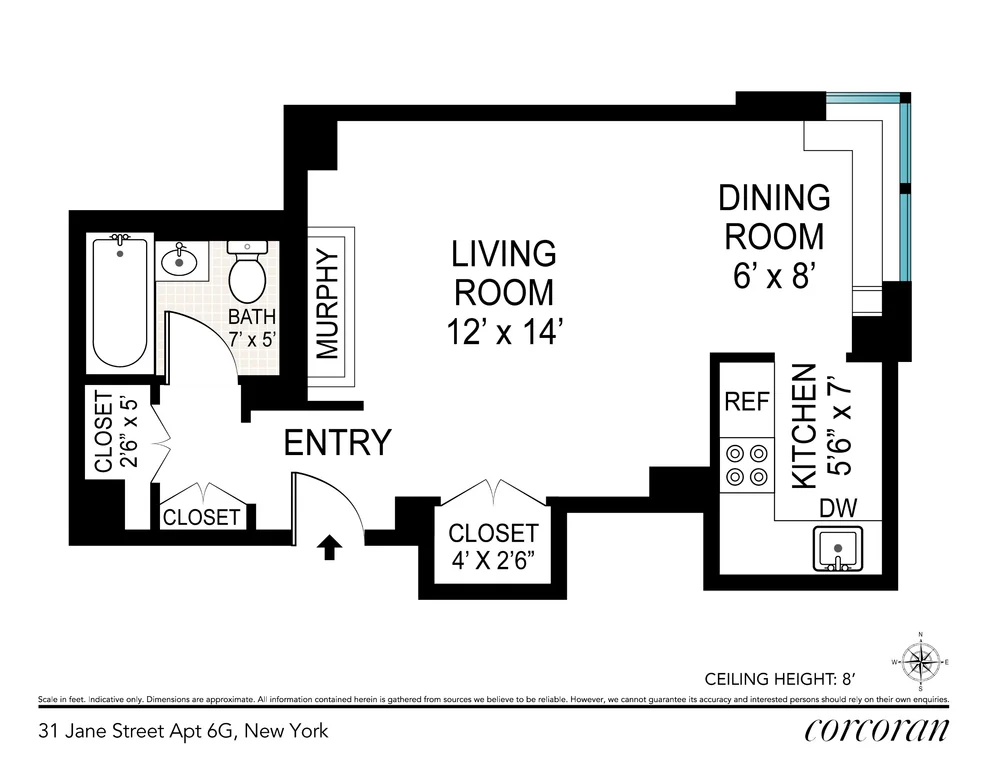 Unit for sale at 31 Jane Street, Manhattan, NY 10014