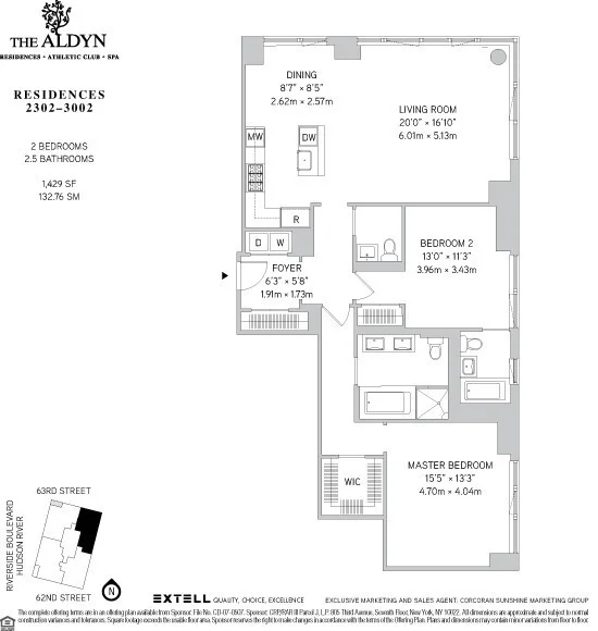 Unit for sale at 60 Riverside Boulevard, Manhattan, NY 10069