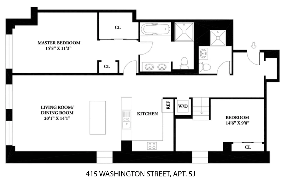 Unit for sale at 416 Washington Street, Manhattan, NY 10013