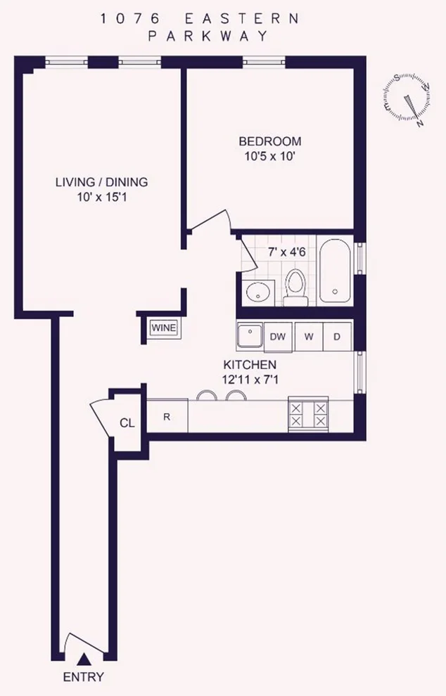 Unit for sale at 1076 Eastern Parkway, Brooklyn, NY 11213