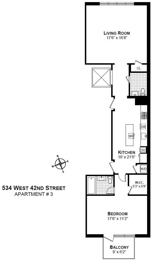 Unit for sale at 534 W 42nd Street, Manhattan, NY 10036