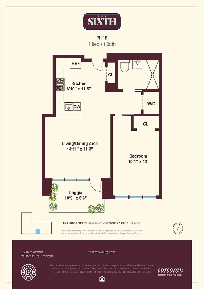 Unit for sale at 127 KENT Avenue, Brooklyn, NY 11249