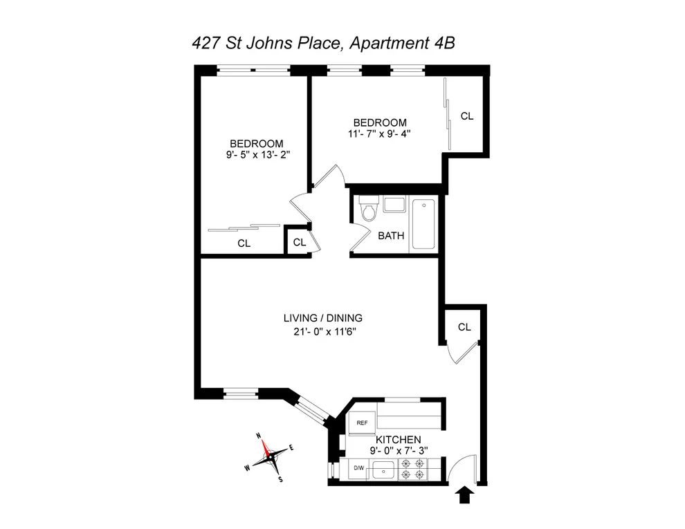 Unit for sale at 427 ST JOHNS Place, Brooklyn, NY 11238