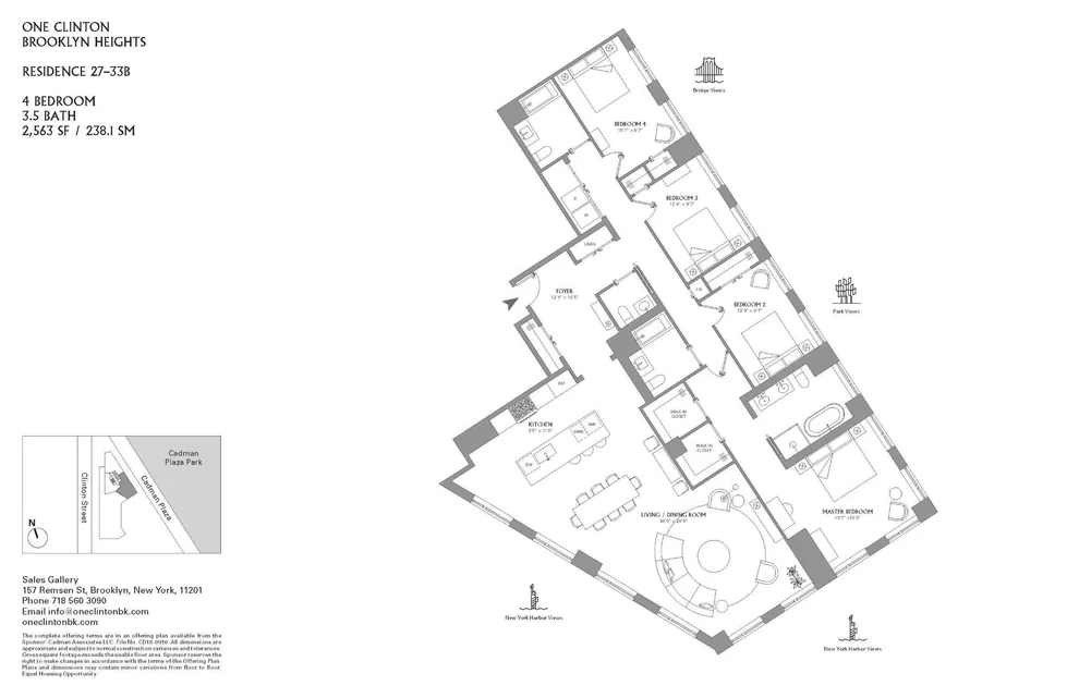 Unit for sale at 1 CLINTON Street, Brooklyn, NY 11201