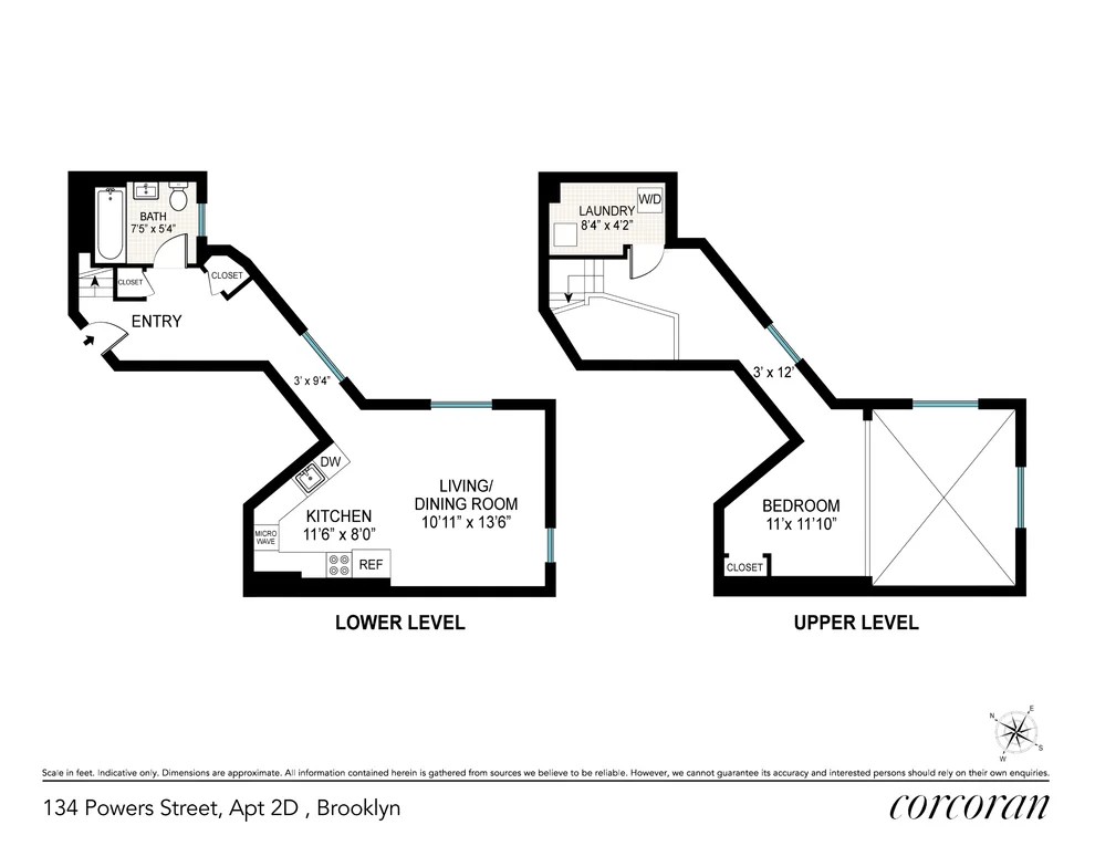 Unit for sale at 134 POWERS Street, Brooklyn, NY 11211