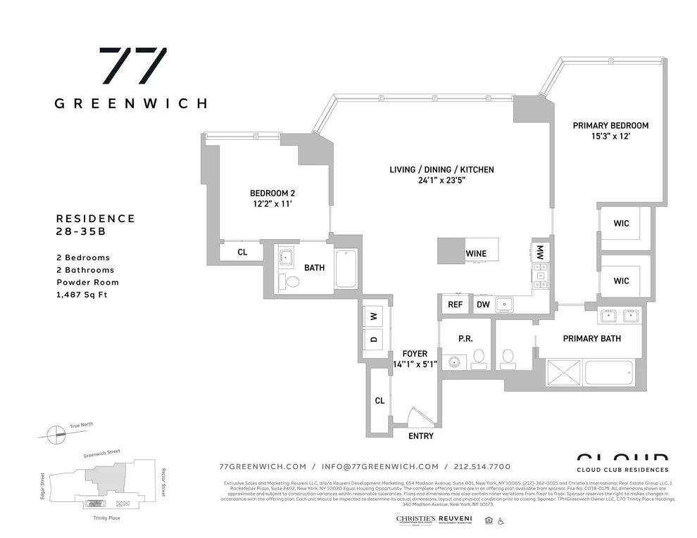 Unit for sale at 77 Greenwich Street, Manhattan, NY 10006