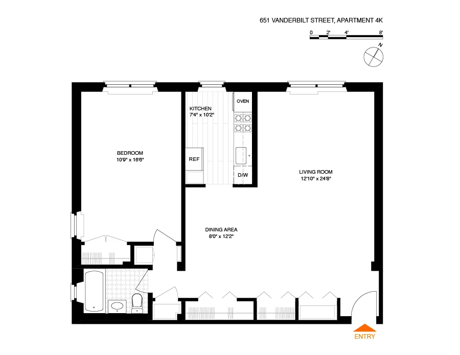 Unit for sale at 651 VANDERBILT Street, Brooklyn, NY 11218