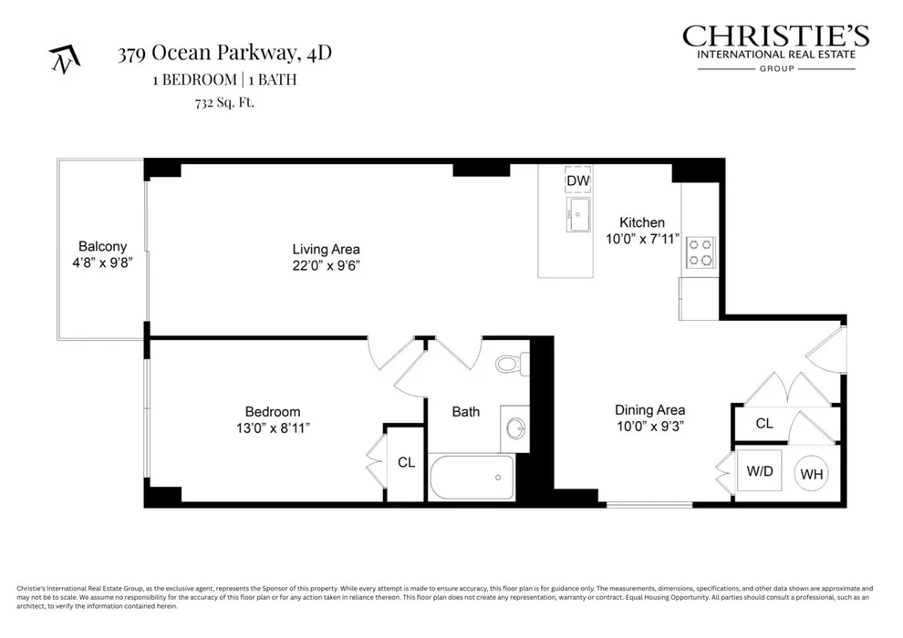 Unit for sale at 379 OCEAN Parkway, Brooklyn, NY 11218