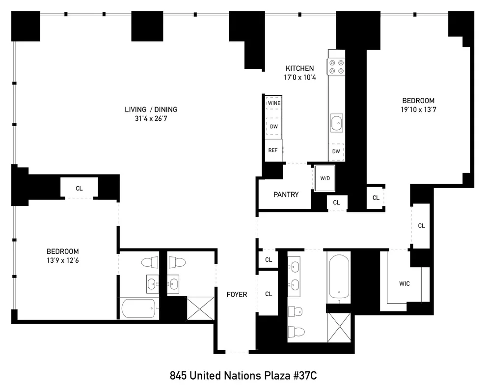 Unit for sale at 845 UNITED NATIONS Plaza, Manhattan, NY 10017
