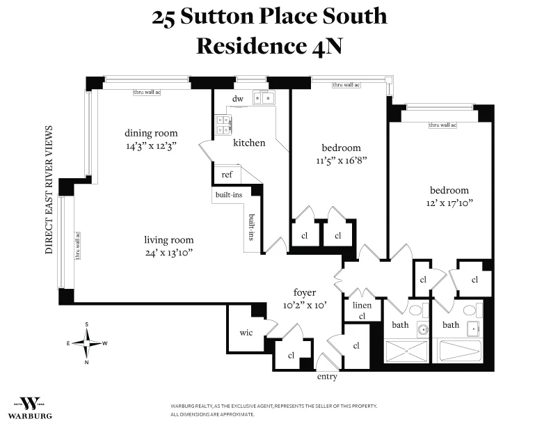Unit for sale at 25 SUTTON Place S, Manhattan, NY 10022