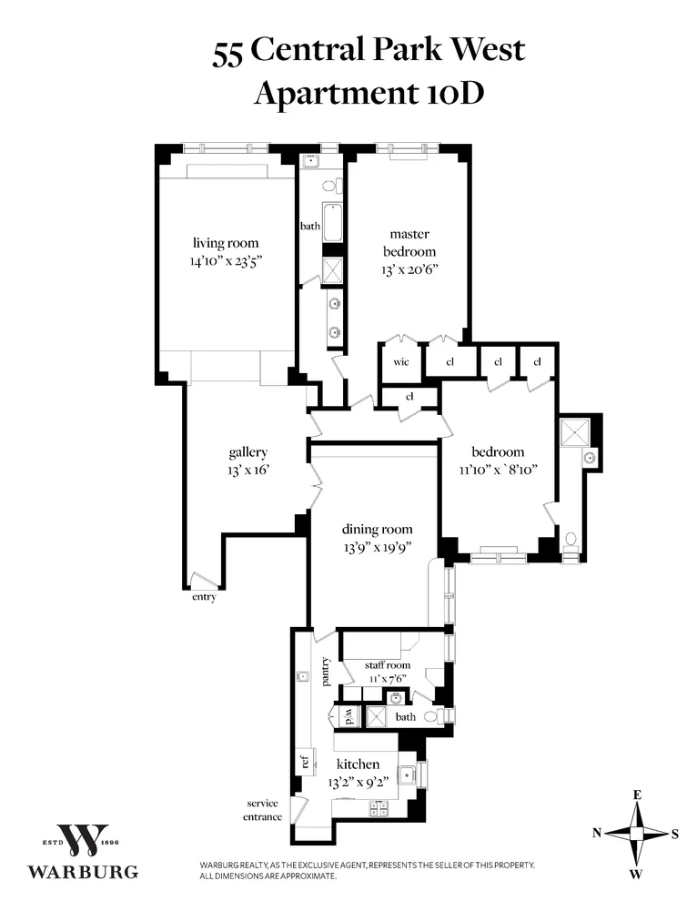 Unit for sale at 55 CENTRAL Park W, Manhattan, NY 10023