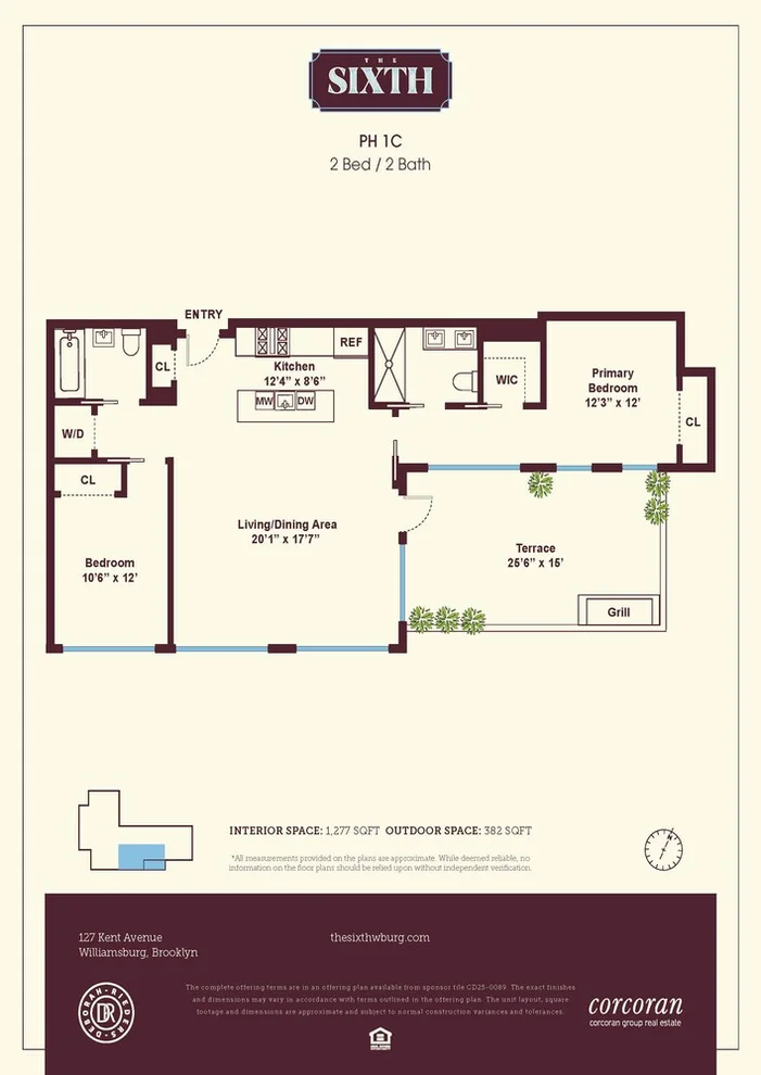 Unit for sale at 127 KENT Avenue, Brooklyn, NY 11249