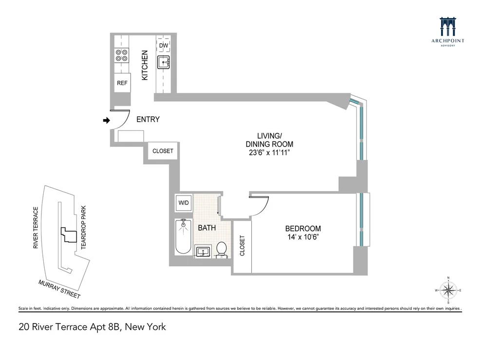 Unit for sale at 20 RIVER Terrace, Manhattan, NY 10282
