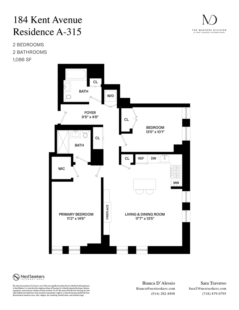 Unit for sale at 184 Kent Avenue, Brooklyn, NY 11249