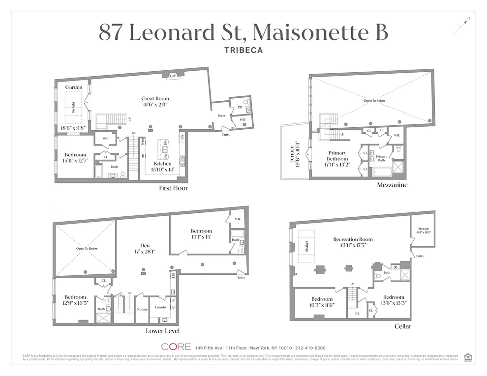 Unit for sale at 87 Leonard Street, Manhattan, NY 10013