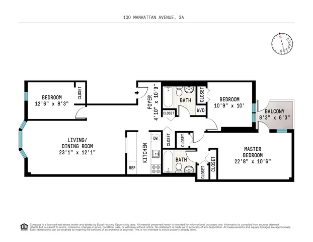 Unit for sale at 100 Manhattan Avenue, Manhattan, NY 10025