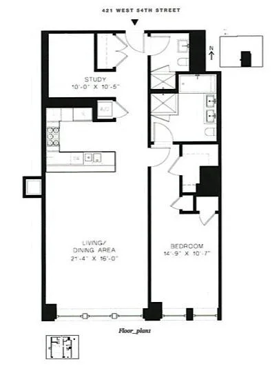 Unit for sale at 421 W 54th Street, Manhattan, NY 10019