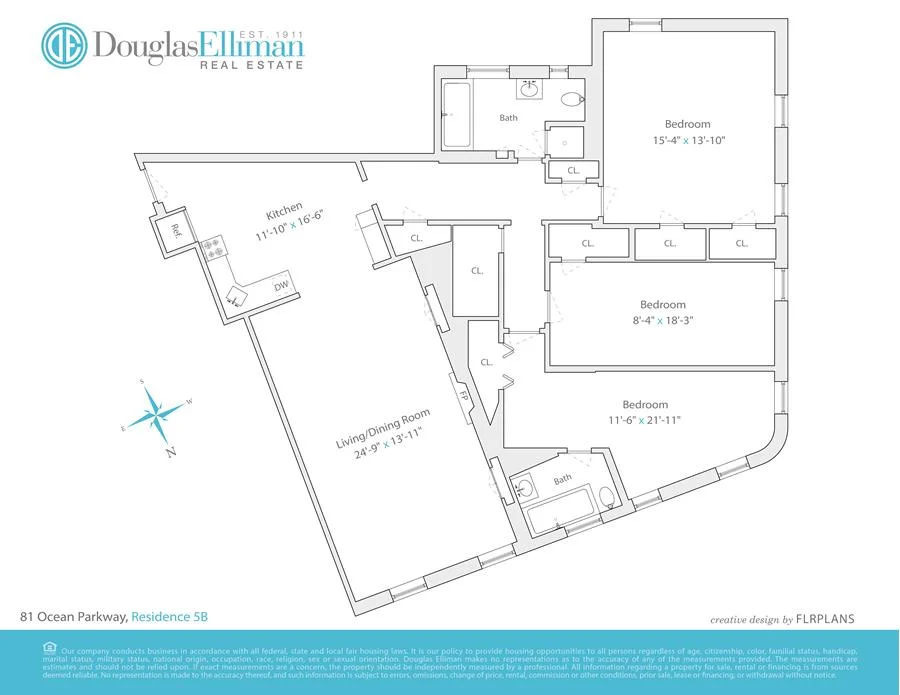 Unit for sale at 81 Ocean Parkway, Brooklyn, NY 11218