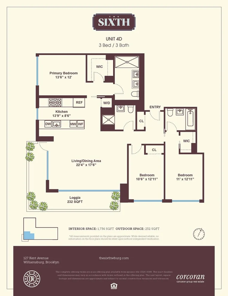 Unit for sale at 127 KENT Avenue, Brooklyn, NY 11249