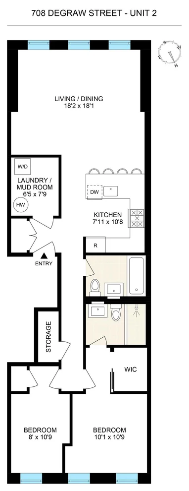 Unit for sale at 708 DEGRAW Street, Brooklyn, NY 11217