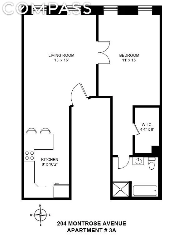 Unit for sale at 204 Montrose Avenue, Brooklyn, NY 11206