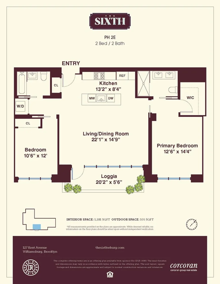 Unit for sale at 127 KENT Avenue, Brooklyn, NY 11249